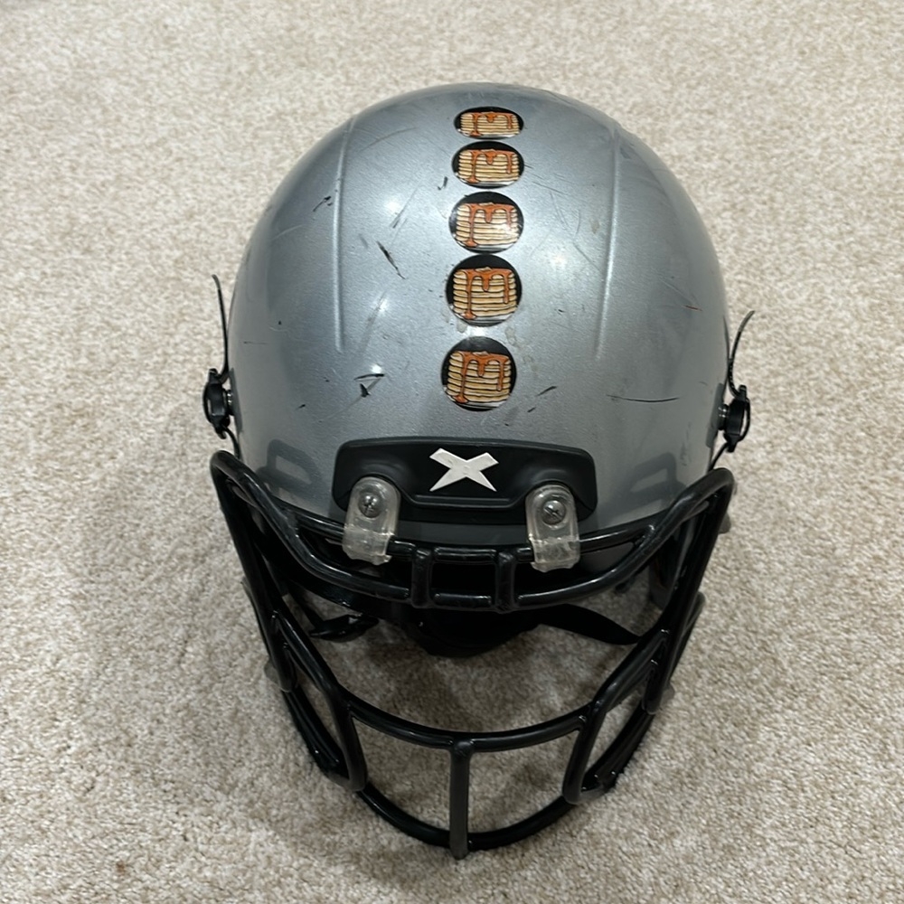 Xenith Helmet, Metallic Silver with Face Mask and Chin Guard - Best Offer